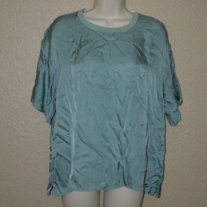 NWT $122 Sz M Nation LTD Mint Green Short Sleeve Blouse